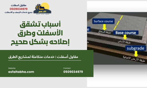 أسباب تشقق الأسفلت وطرق إصلاحه بشكل صحيح